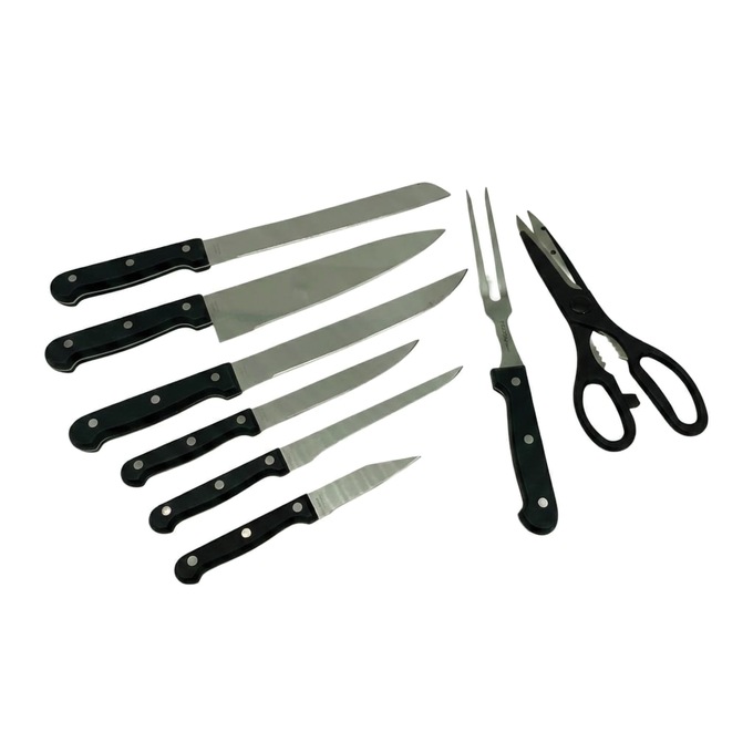 25-Piece Cutlery and Utensil Set, Black, large