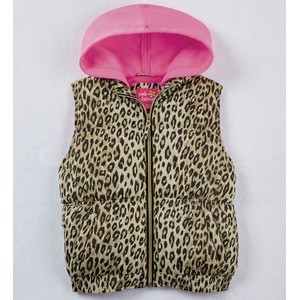 Girls' Cheetah Print Vest, , large