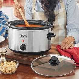 Nesco 4-Qt. Stainless Steel Slow Cooker, , large