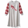 Cardinal-Appliqued Nightgown in Soft Sweatshirt Fleece , , large