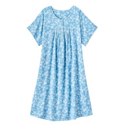 Short-Sleeve Knit Nightgown, , large