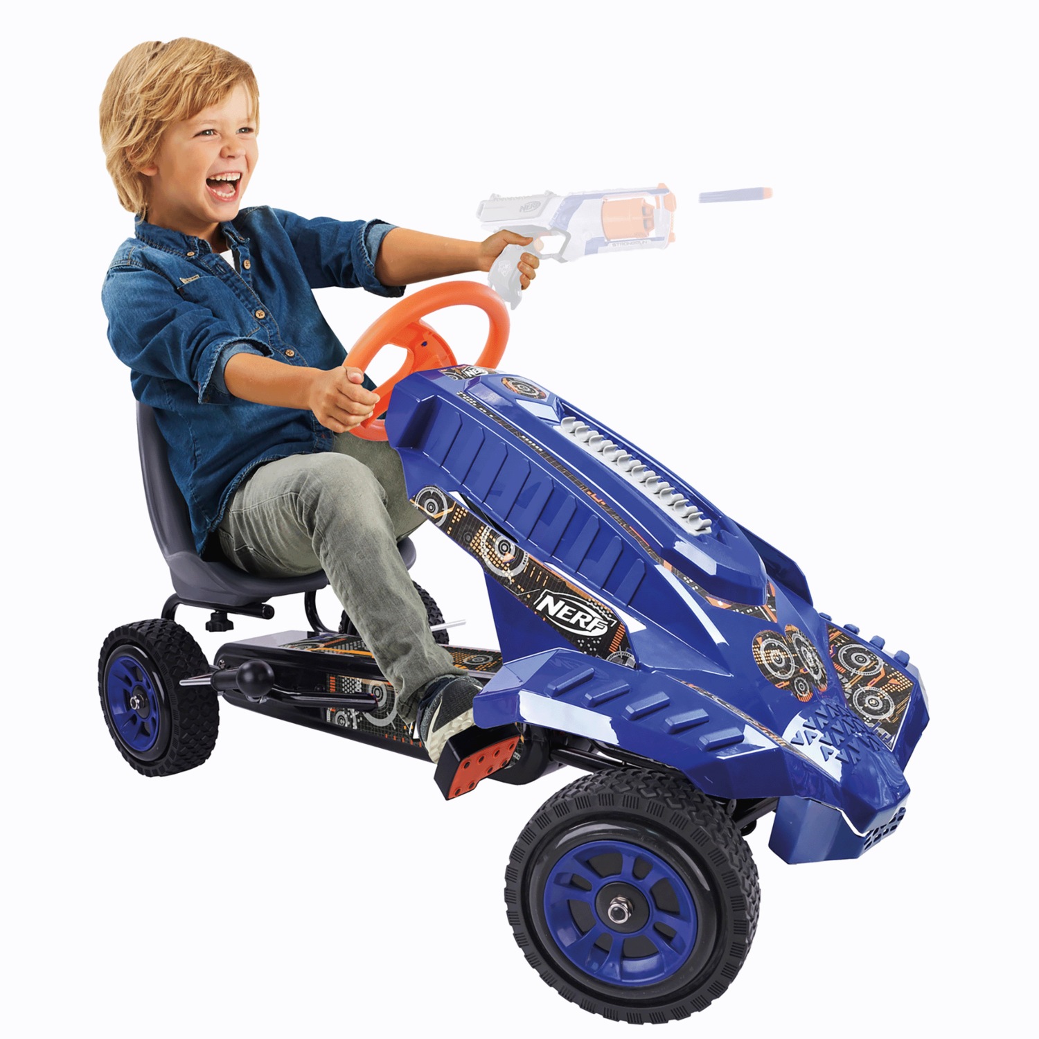 Nerf Striker Pedal Go-Kart with Blaster Holders | Montgomery Ward