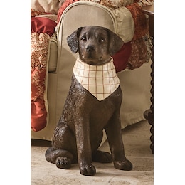 Charlie the Chocolate Lab Dog Statue, , large