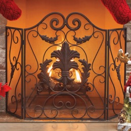 Scroll Fireplace Screen, , large