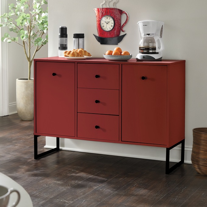 Linea Cabinet, Red, large