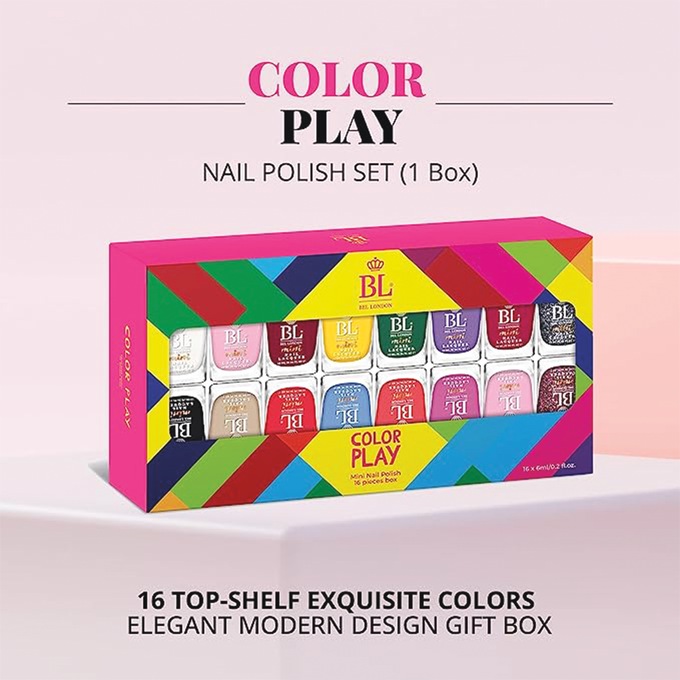 Bel London Color Play 16-Piece Nail Polish Set, , large