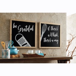 Set of 2 Humor Kitchen Wall Art, , large