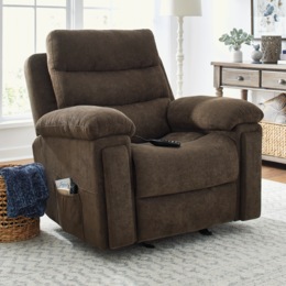 Rocking Recliner with Massage &amp; Heat, , large