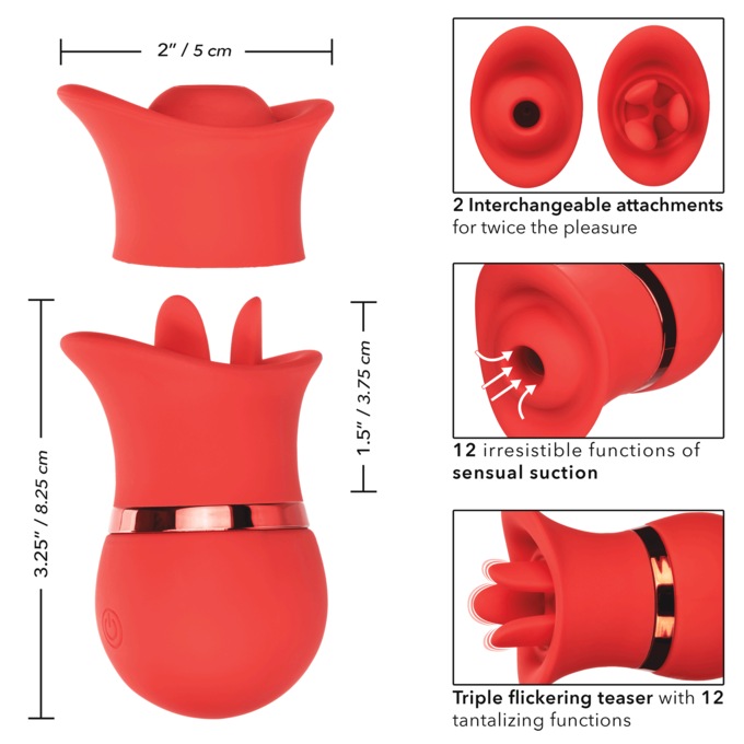 French Kiss Suck & Play Interchangeable Set By Calexotics, , large