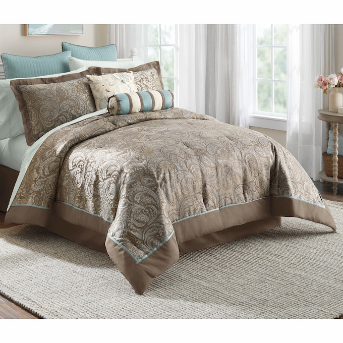 Aubrey 12-pc. Comforter Set, Brown, large
