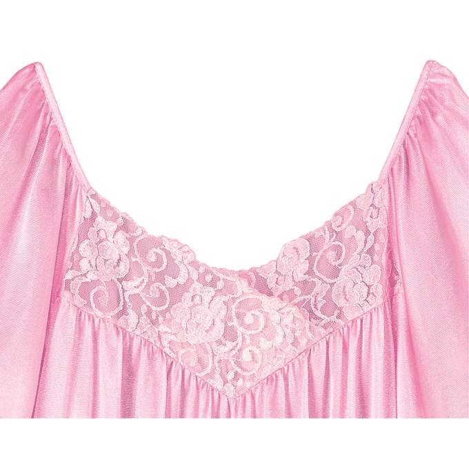 V-Neck, Silky Tricot Gown by Cozee Corner®, , large