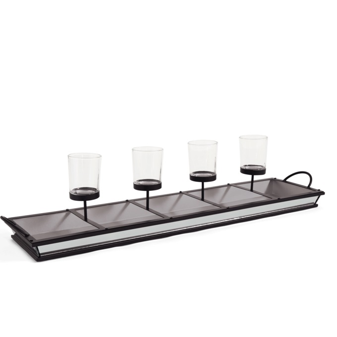 4-Light Mirrored Votive Tray, Multi, large