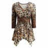 Printed Hankie Hem Tunic, , large