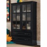 Dawson Media Display Cabinet, Black, large