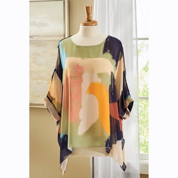 Splash Print Blouse, , large