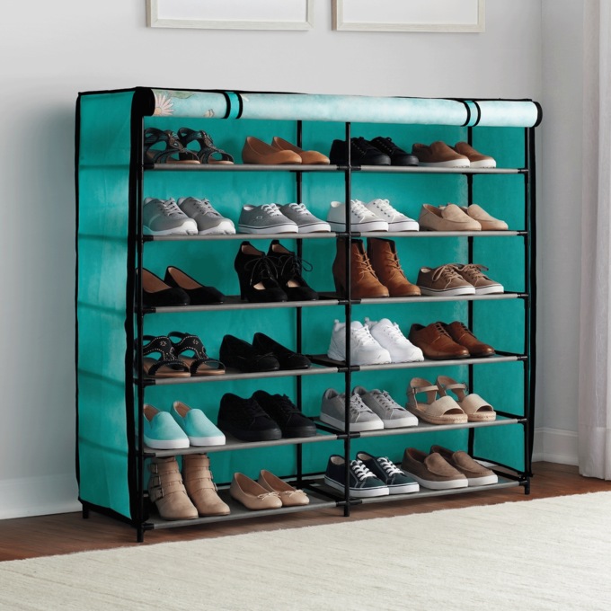 6-Layer Double Shoe Rack, Hummingbird, large