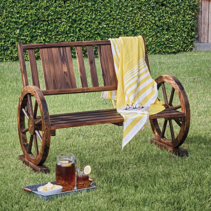 Yellowstone Indoor/Outdoor Bench, Brown, large