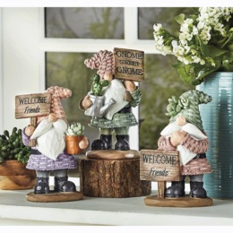 Set of 3 Welcome Gnomes, , large