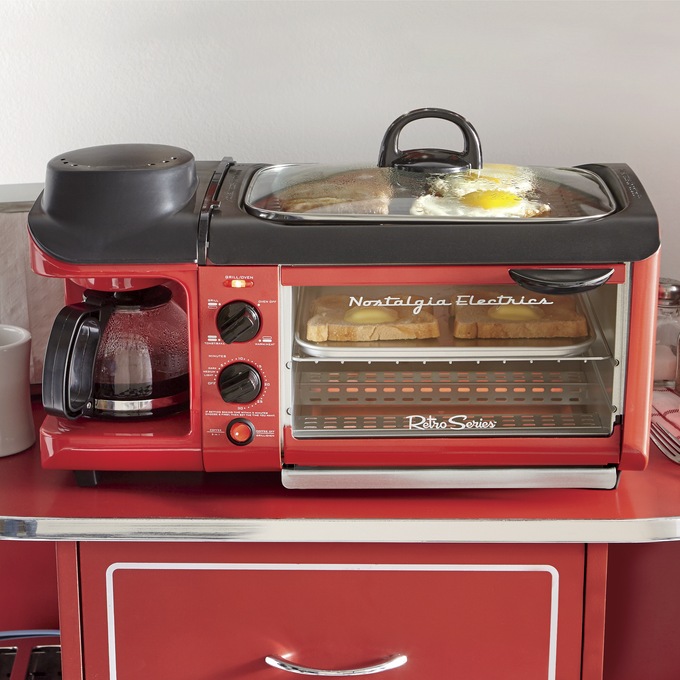 3-In-1 Breakfast Station, Red, large