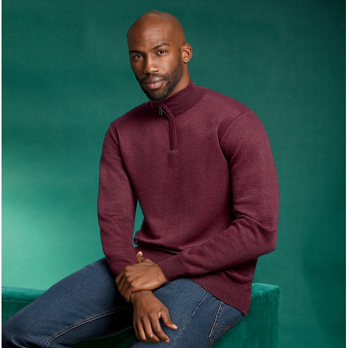 Men's 3-Pack 1/4-Zip Sweater, , large
