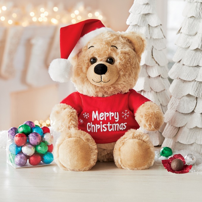 Christmas Bear with Chocolates, , large
