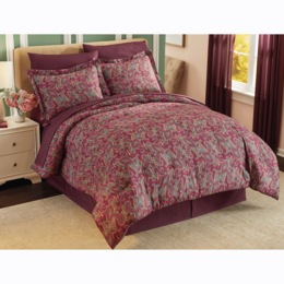 Jewel Paisley Complete Bed Set and Window Treatments, , large