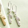 Name Leverback Earrings, , large