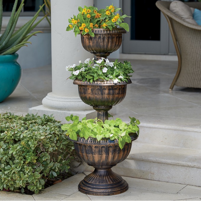 Solar Tiered Planter, , large