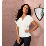 Jennifer Flutter-Sleeve Blouse, , large