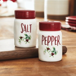 Pfaltzgraff Winterberry Red Salt &amp; Pepper Shaker Set, , large