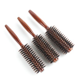 Boar Bristle Round Styling Brush, , large