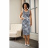 Checkerboard Denim and Sequin Jacket Dress, , large