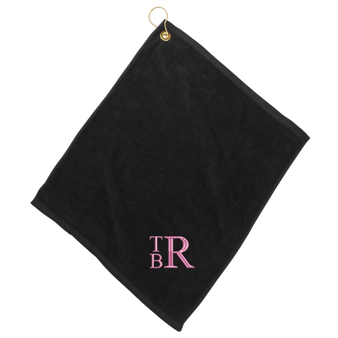 Personalized Stacked Monogram Golf Towel, , large