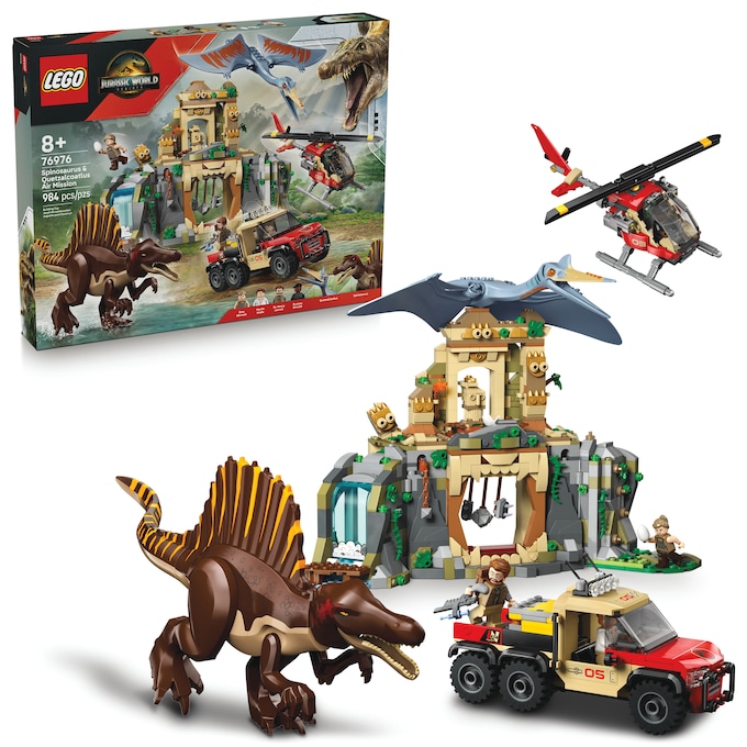LEGO Jurassic World Spinosaurus & Quetzalcoatlus Air Mission, , large