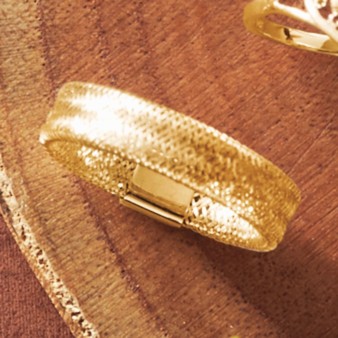 10K Gold Mesh Band, , large