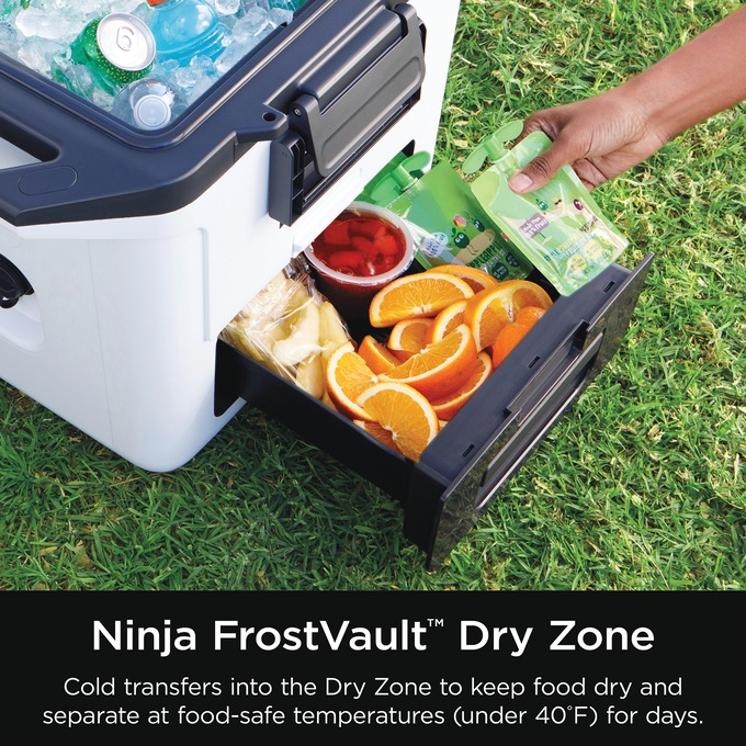 Ninja FrostVault Hard Cooler with Dry Zone, White, large