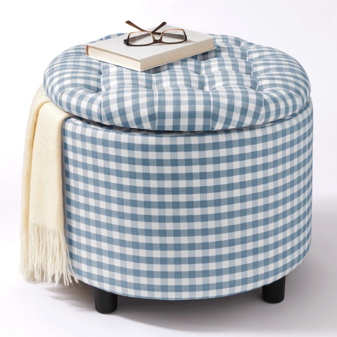 Check Storage Ottoman, , large