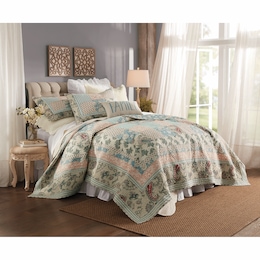 Abriana Oversized Quilt, Blue, large