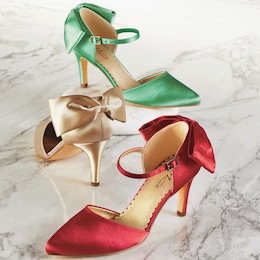 D&#39;orsay Bow Pump for Women with Memory Foam and 3&quot; Heel, , large