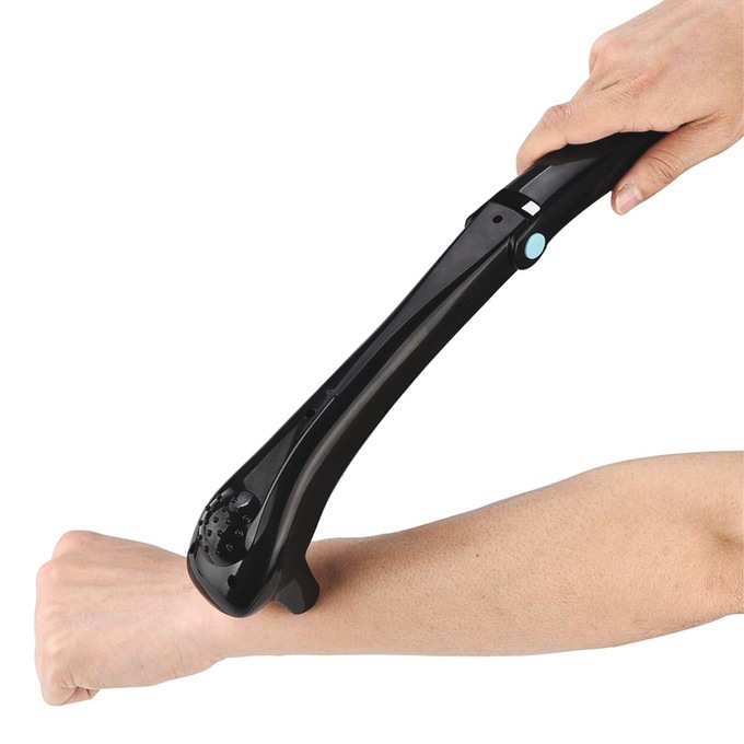 Long-Reach Cordless Battery Shaver with Adjustable Handle, Black, large