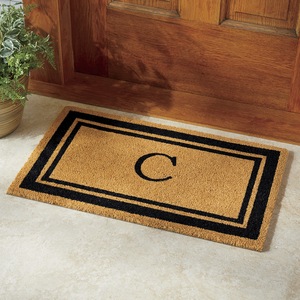 Personalized Colored Border Door Mat - 18" X 30", , large