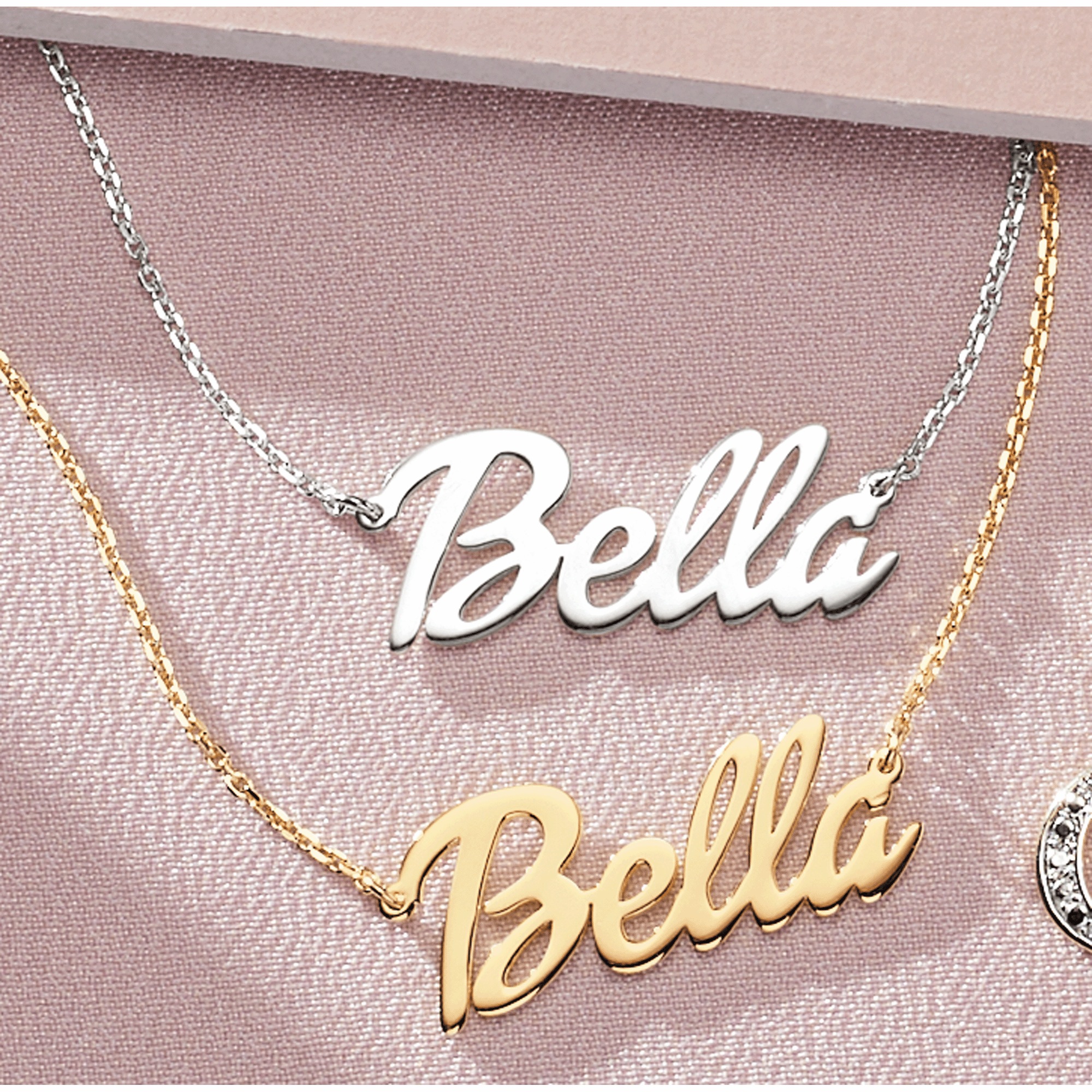 Personalized Bold Name Necklace, Sterling Silver, large