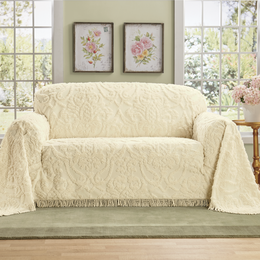 Slipcovers Stretch Loveseat Sofa Chair Covers Montgomery Ward Cottage Chenille Furniture Throw