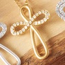 Lab-Created Diamond Cross Loop Pendant, , large