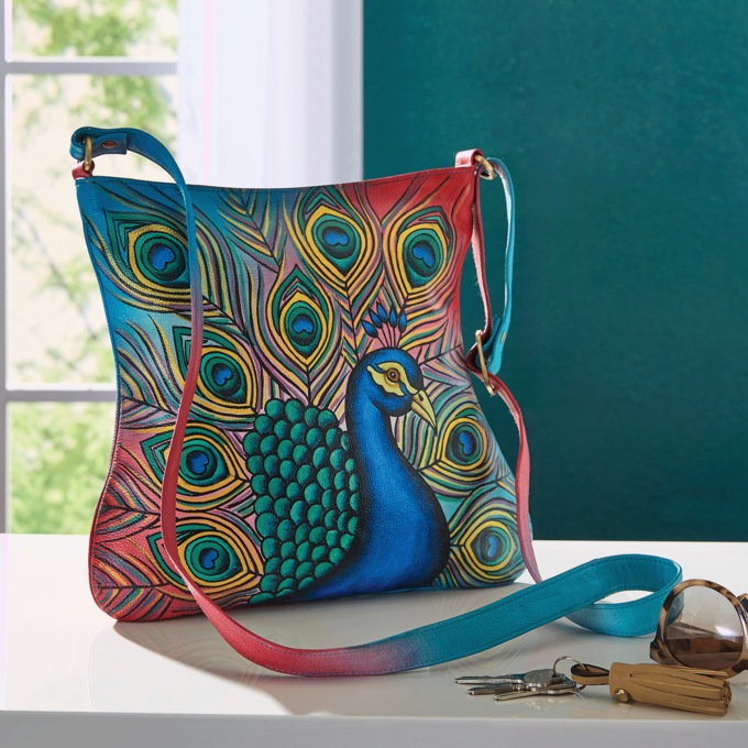 Painted Peacock Bag, , large