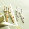 Name Leverback Earrings, , large