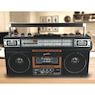 Supersonic 4-Band Radio and Cassette Player with Bluetooth, Wood, large