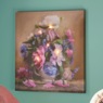 Lit Vintage Floral Wall Art, , large