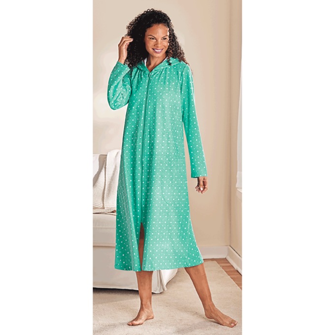 Hooded Knit Lounger, , large