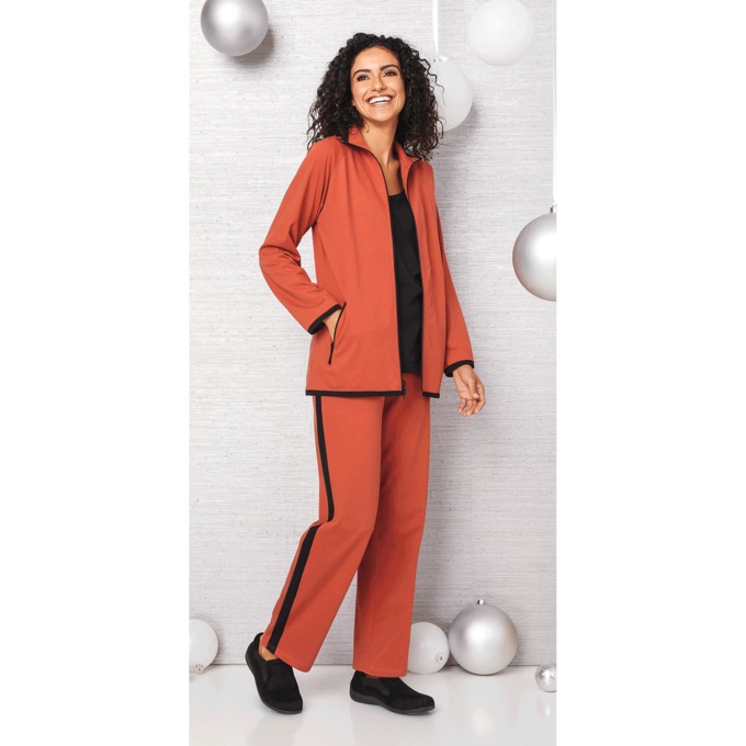 Contrast Stripe Set, Rust Black, large